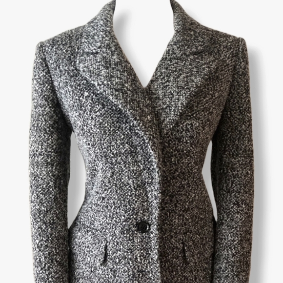 INSIGHT Marled Oversized Blazer Coat Black - Picture 2 of 16